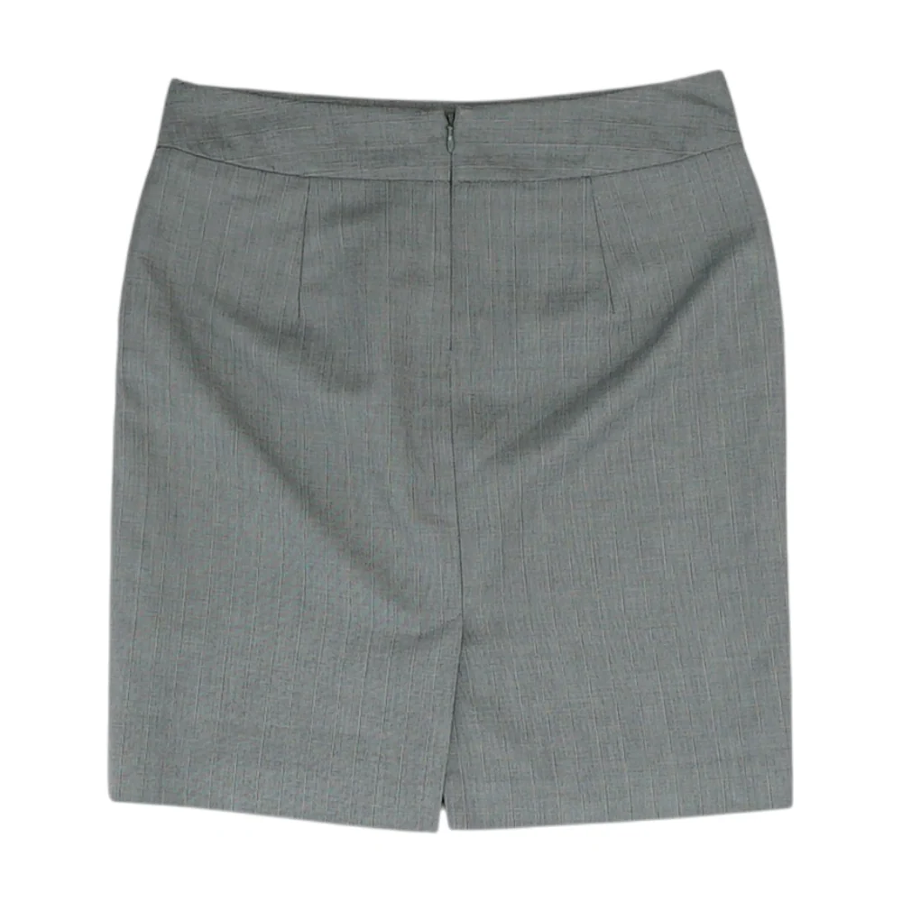 Gray Striped Mini Skirt - Image 2