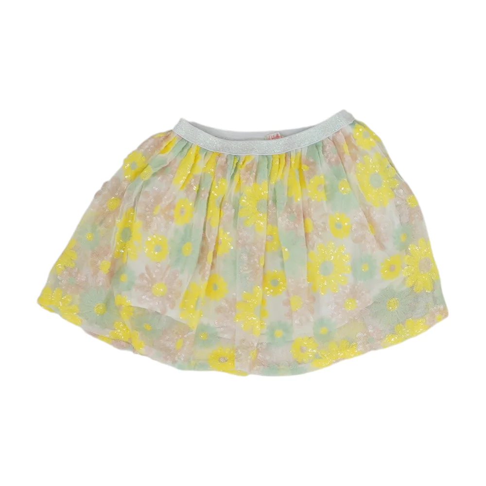 White Floral Skirt