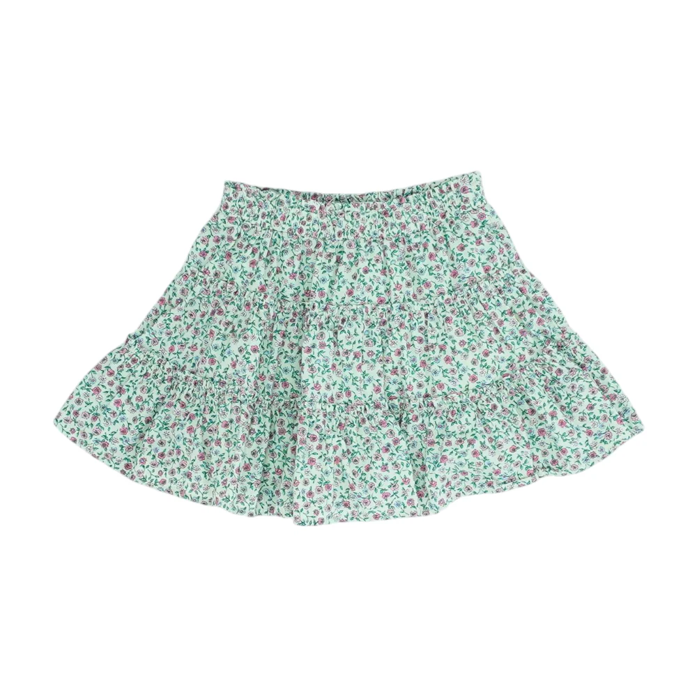 Green Floral Skirt