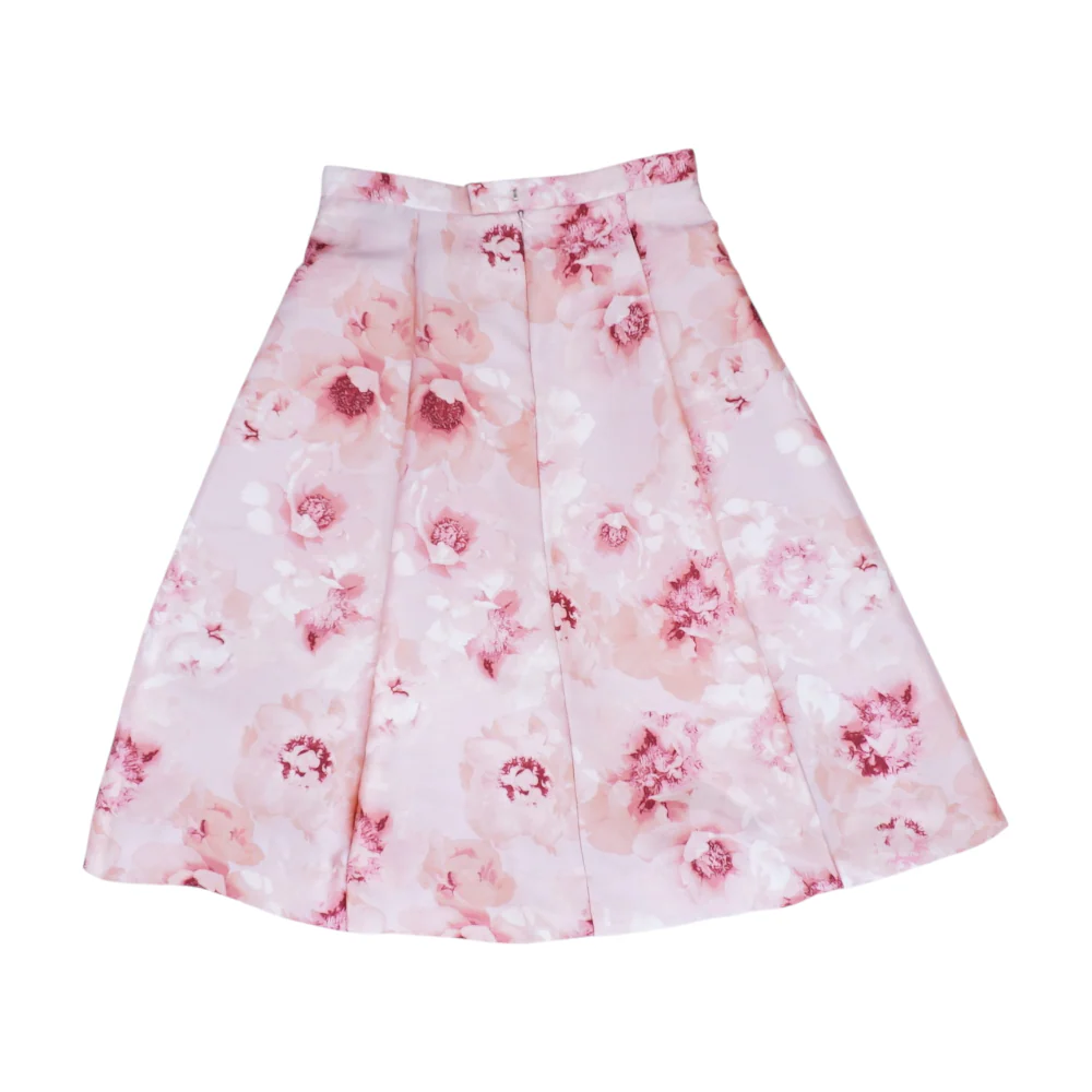 Pink Floral Midi Skirt - Image 2