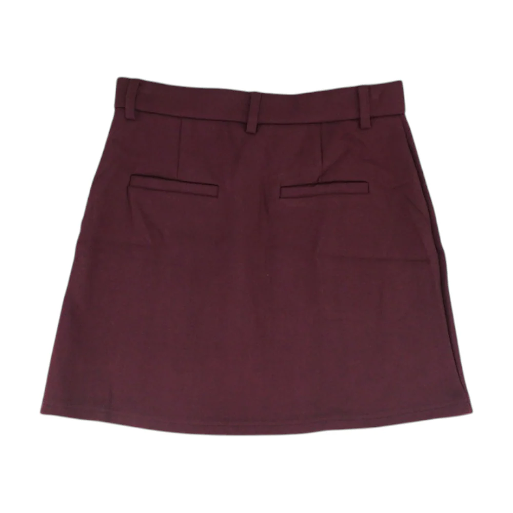 Maroon Mini Skirt - Image 2