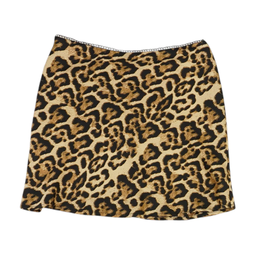 Tan Animal Print Mini Skirt - Image 2