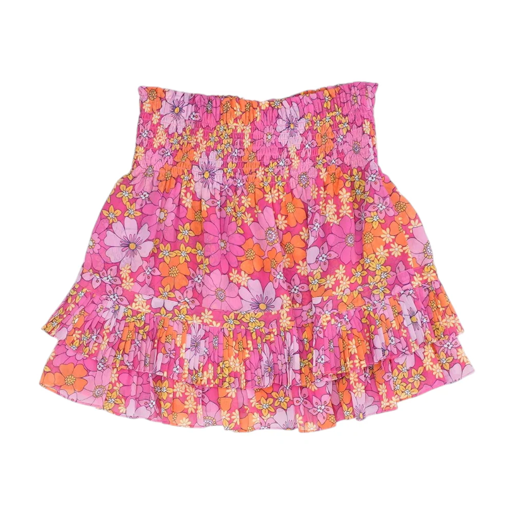 Pink Floral Mini Skirt - Image 2
