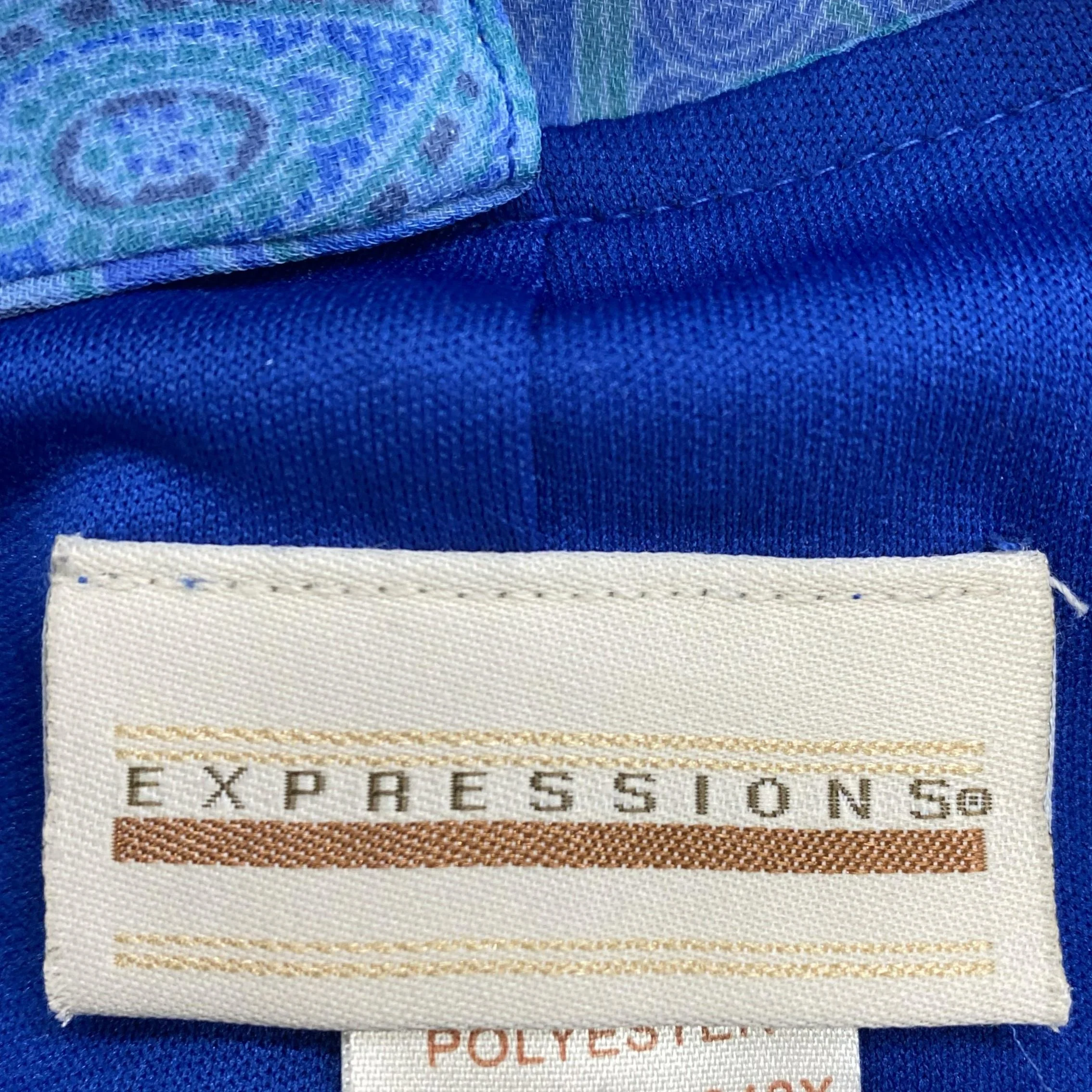 Vintage Blue Print Dress Set - Image 3