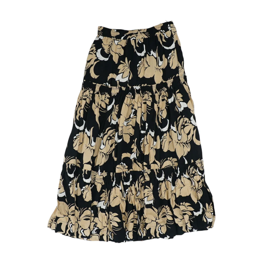 Black Floral Maxi Skirt
