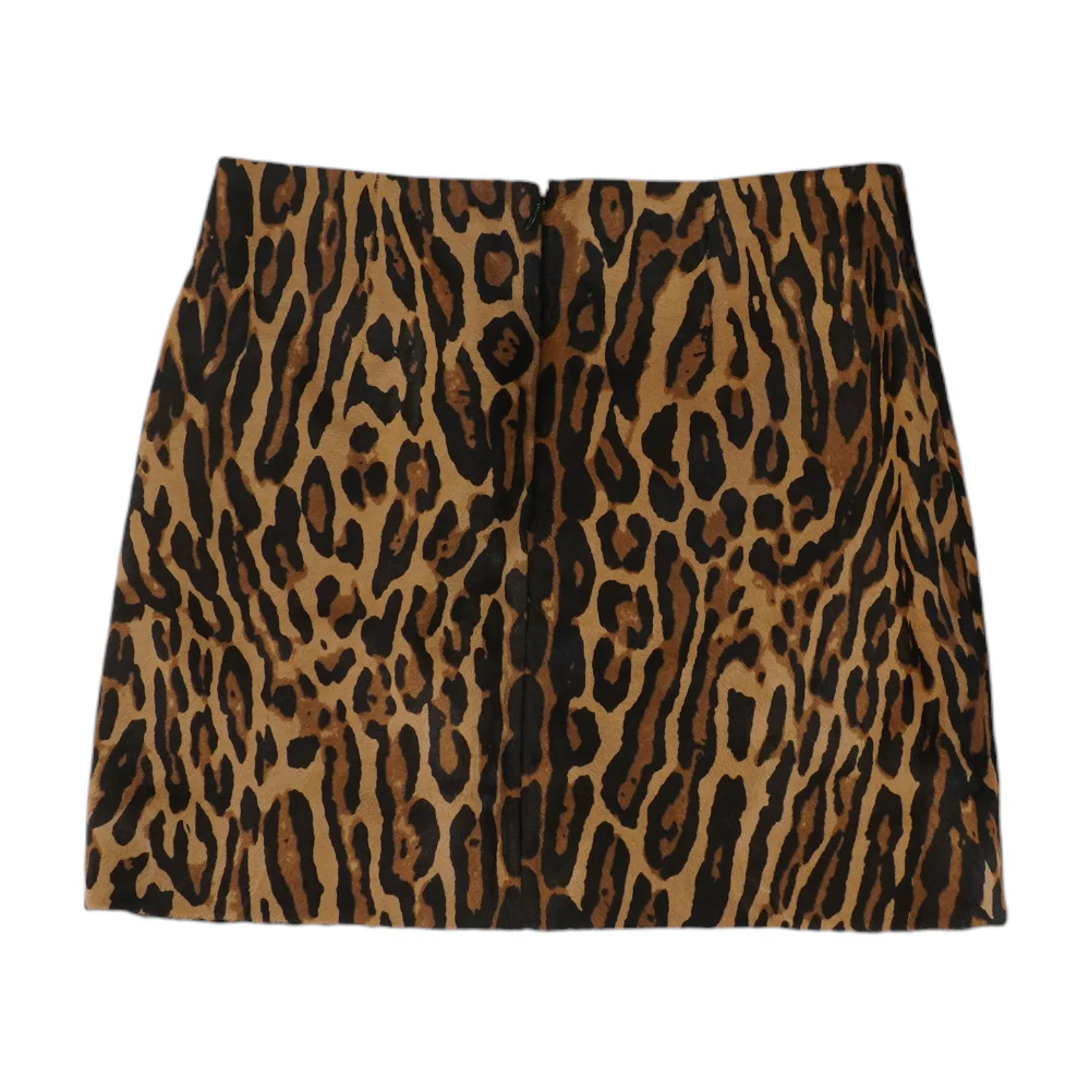Ohemia Leopard Print Calf Hair Mini Skirt - Image 2