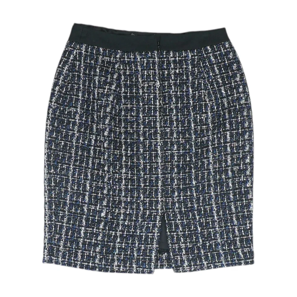 Navy Plaid Mini Skirt - Image 2