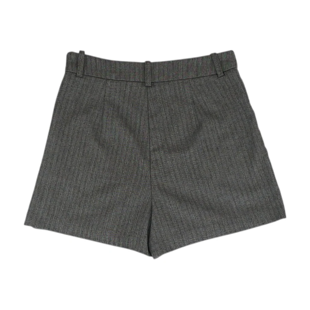 Gray Herringbone Mini Skort - Image 2