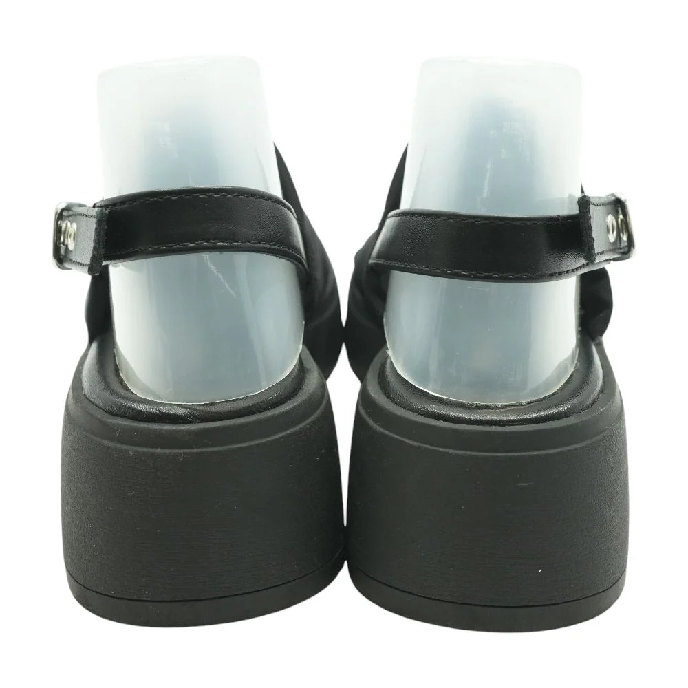 Slinky Black Sandals - Image 2