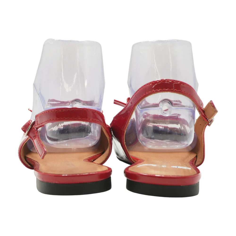 Red Slip-On Flats - Image 2