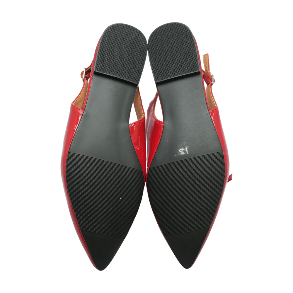 Red Slip-On Flats - Image 3