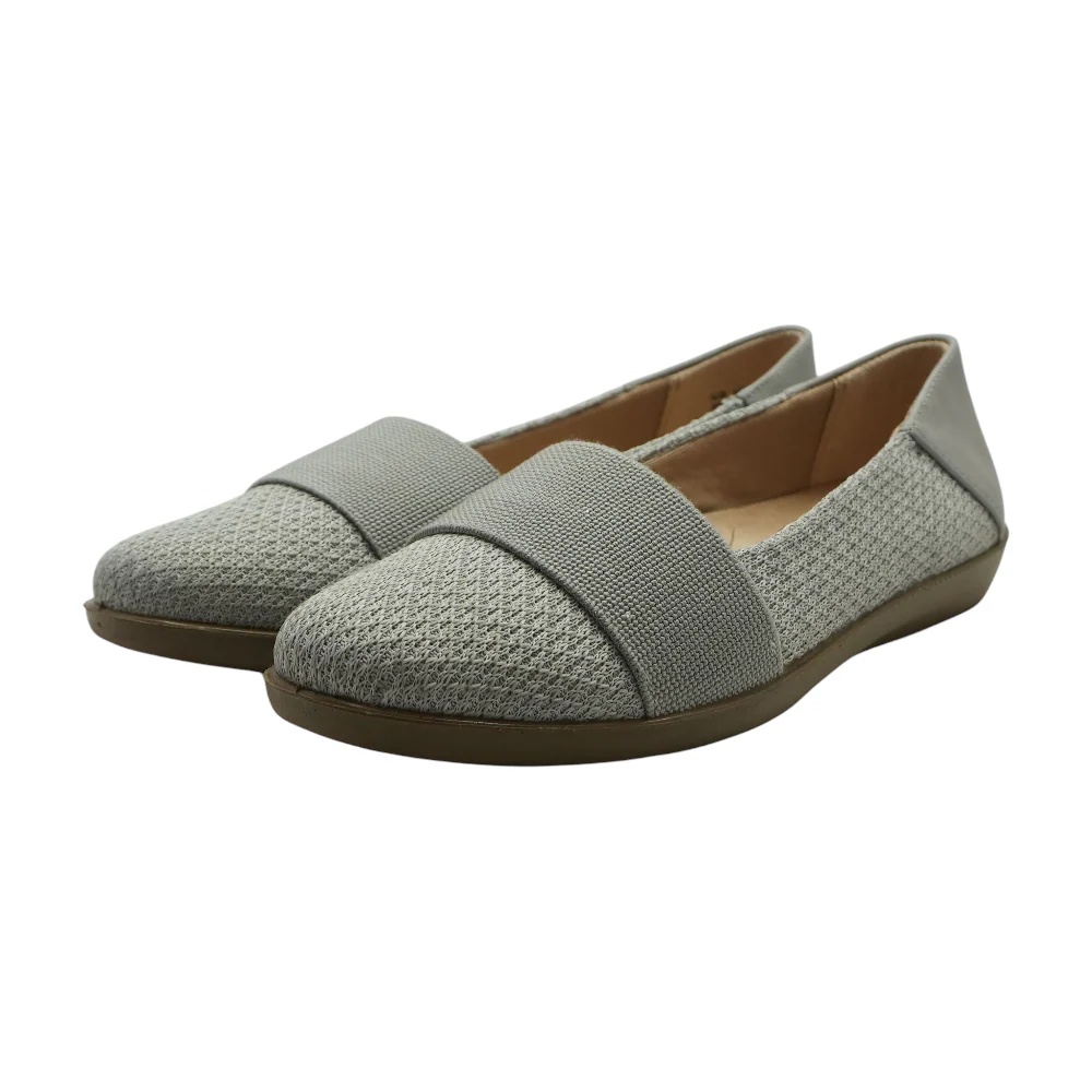 Gray Slip-On Flats