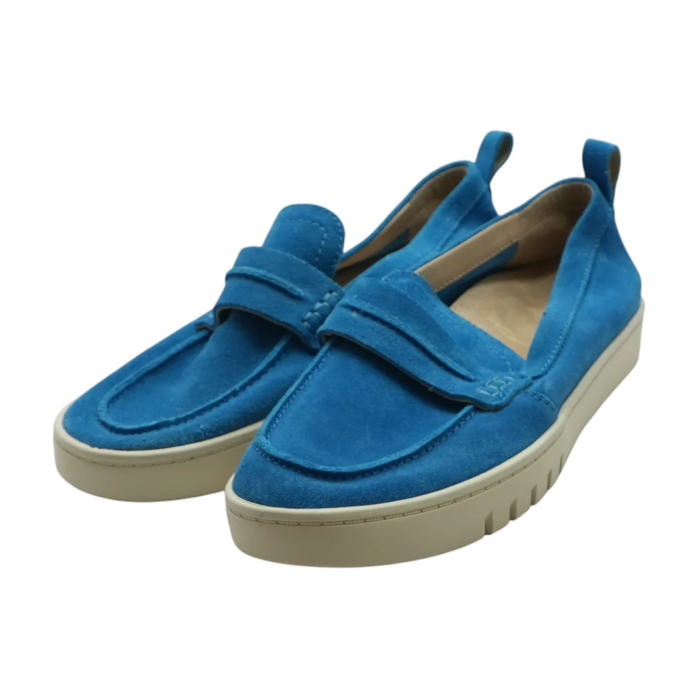 Blue Slip-On Flats