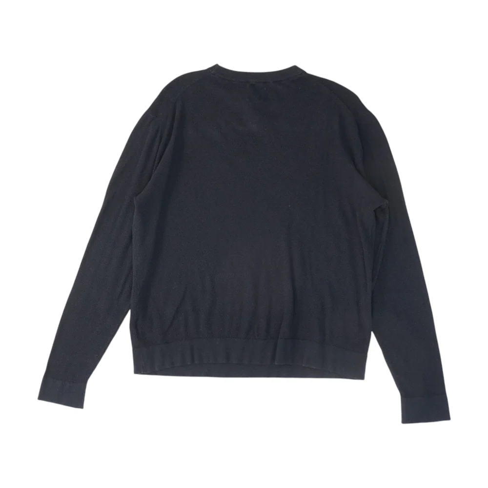 Navy Solid Pullover Sweater - Image 2