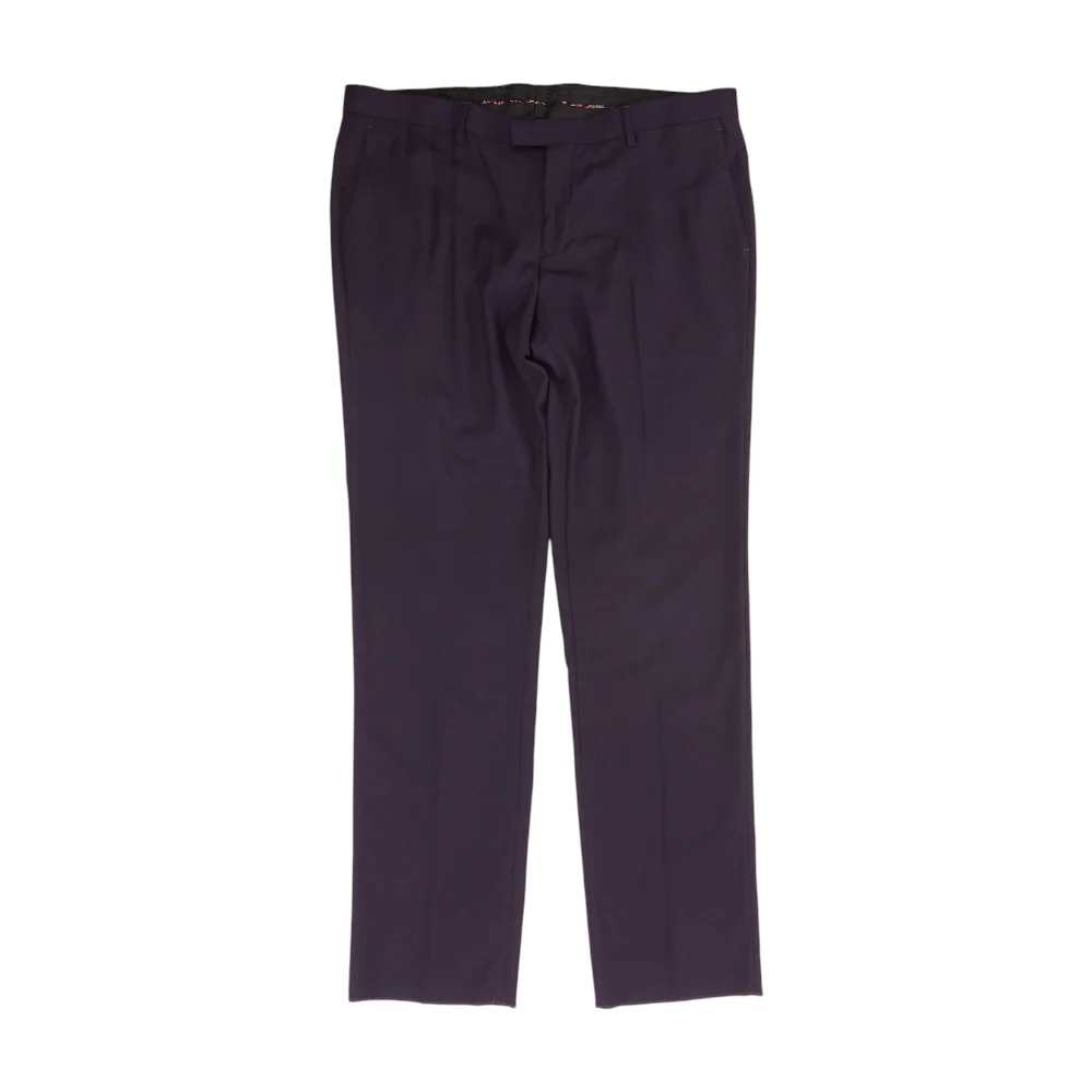 Purple Check Regular Pants