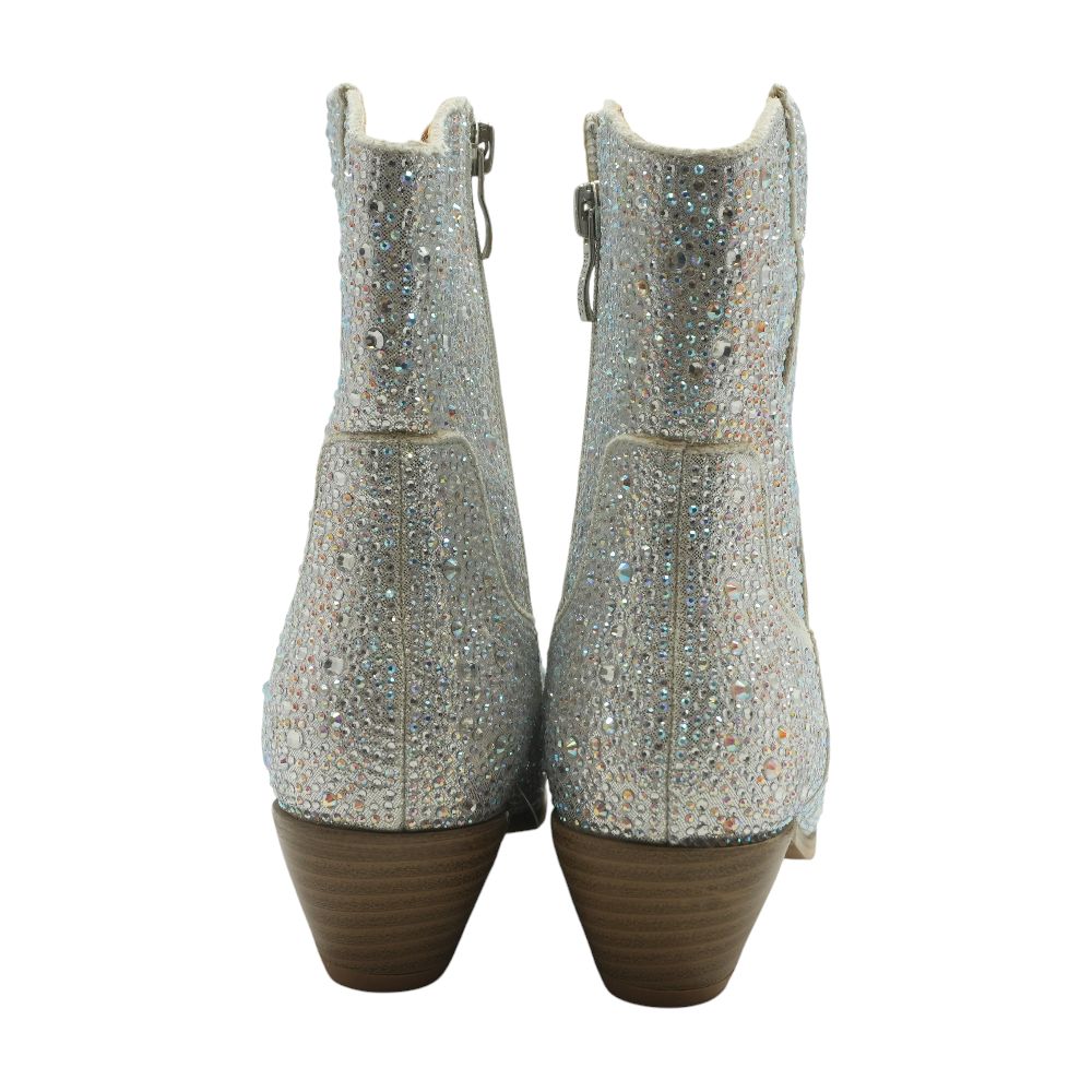 Sparkly Cowgirl Silver Boots - Image 4