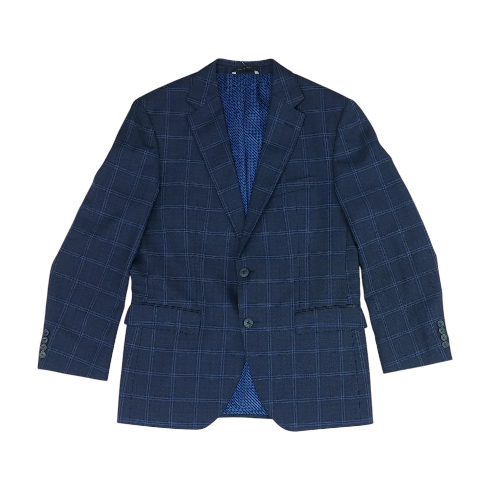 Navy Plaid Sport Coat