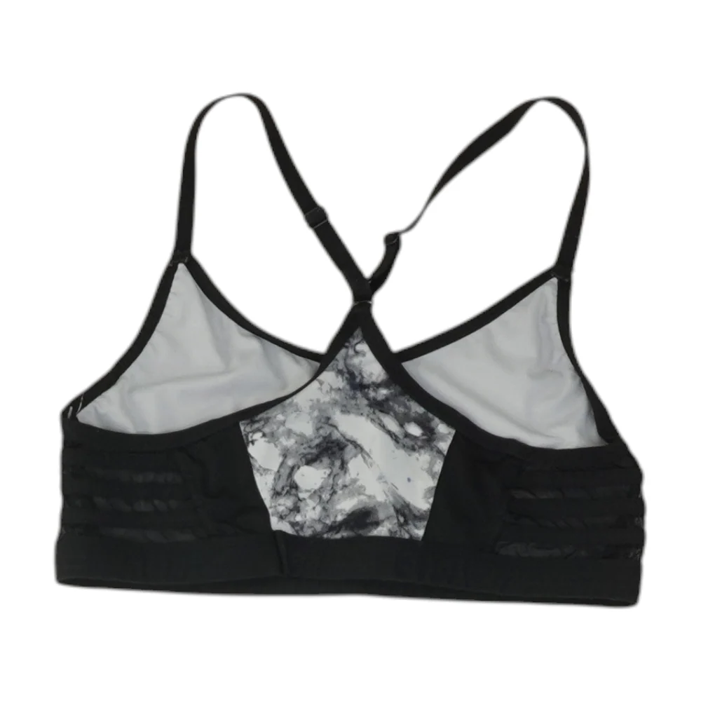 Black Abstract Sports Bra - Image 2