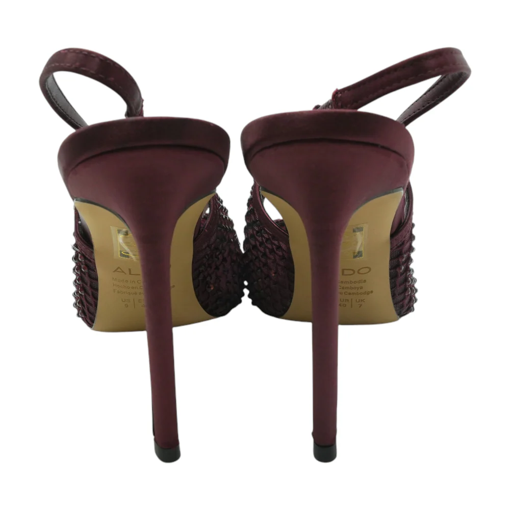 Burgundy Stiletto Heels - Image 2