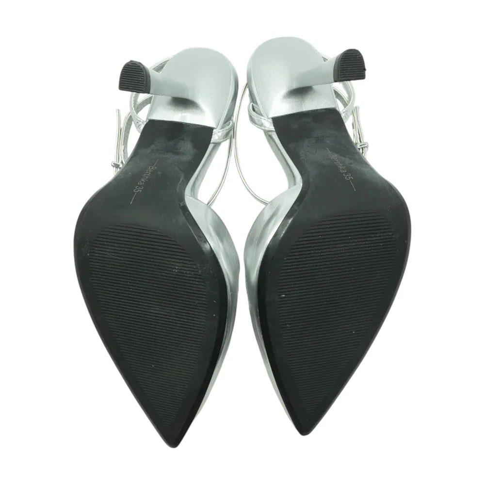 Silver Stiletto Heels - Image 3