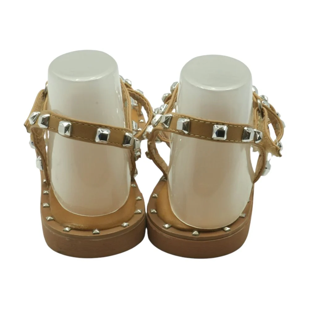 Studded Tan Sandals - Image 2