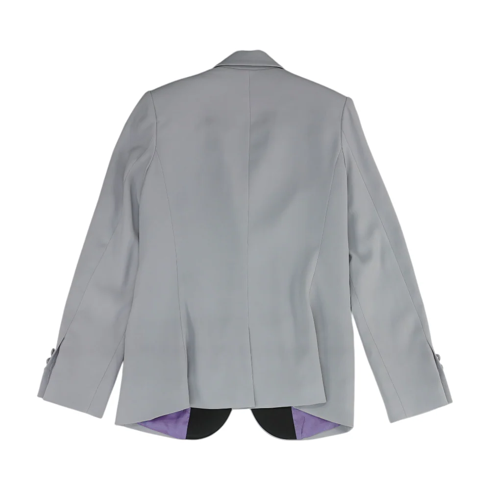 Gray Solid Blazer - Image 2