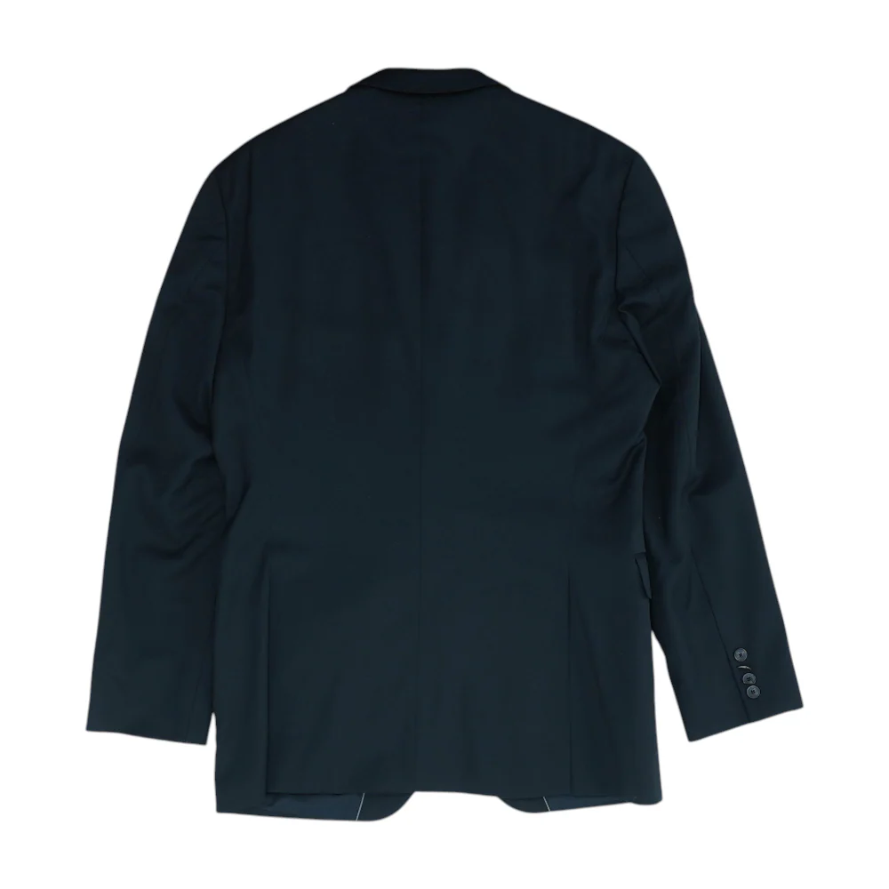 Black Long Solid Suit Jacket - Image 2
