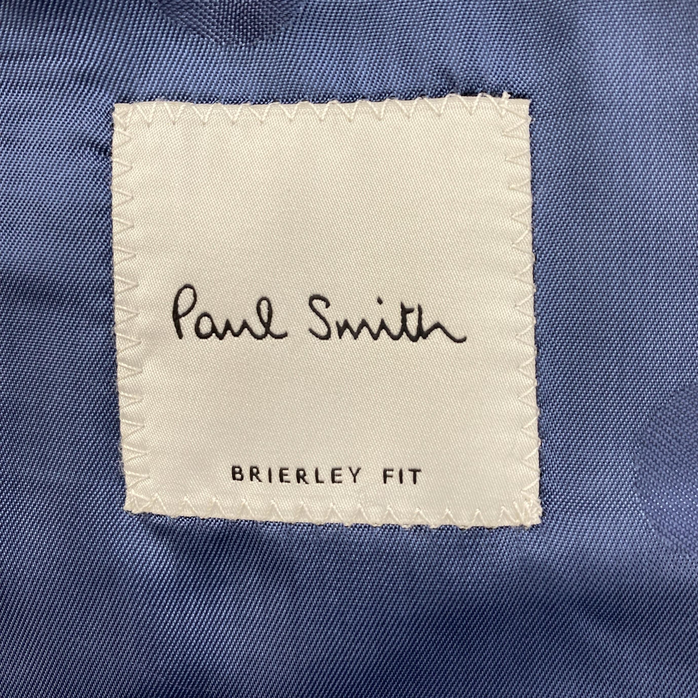 Navy 100% Wool Solid Suit Jacket - Image 4