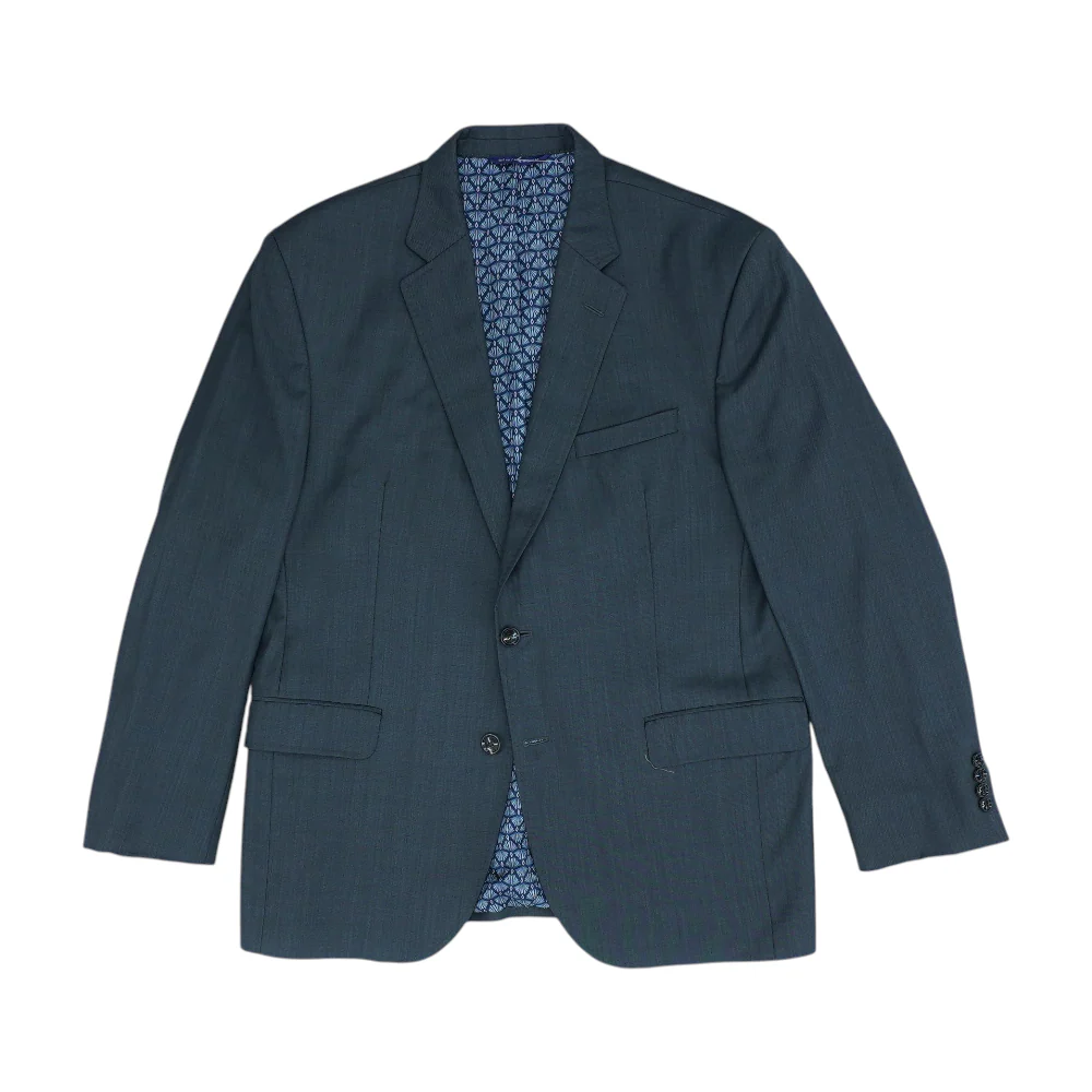 Gray Solid Suit Jacket