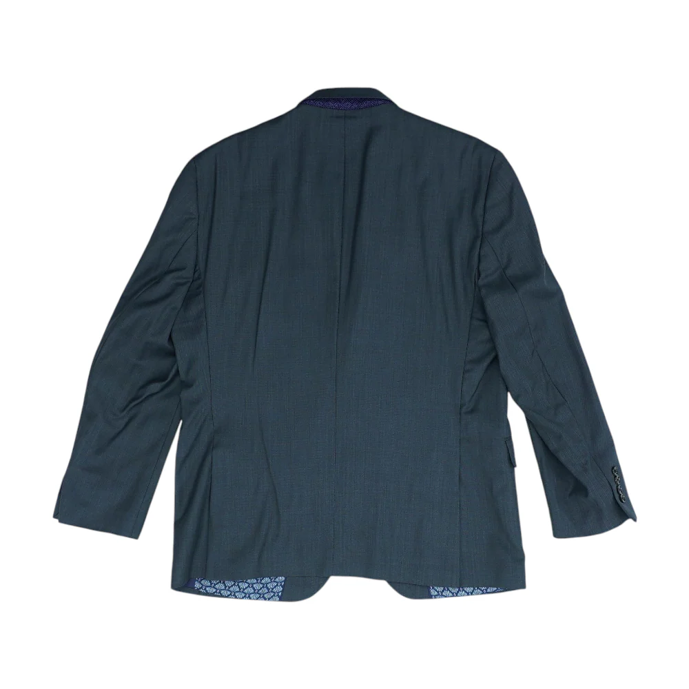 Gray Solid Suit Jacket - Image 2