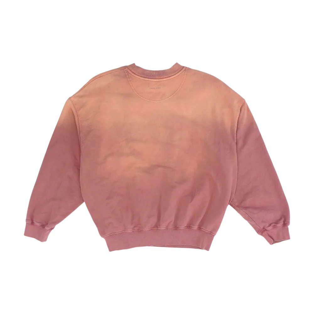 Orange Color Block Sweatshirt Pullover - Image 2