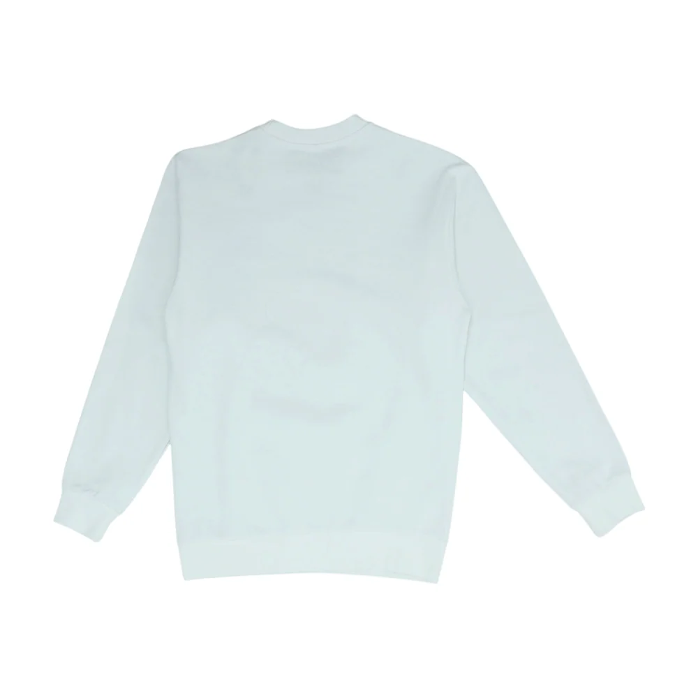 White Solid Sweatshirt Pullover - Image 2