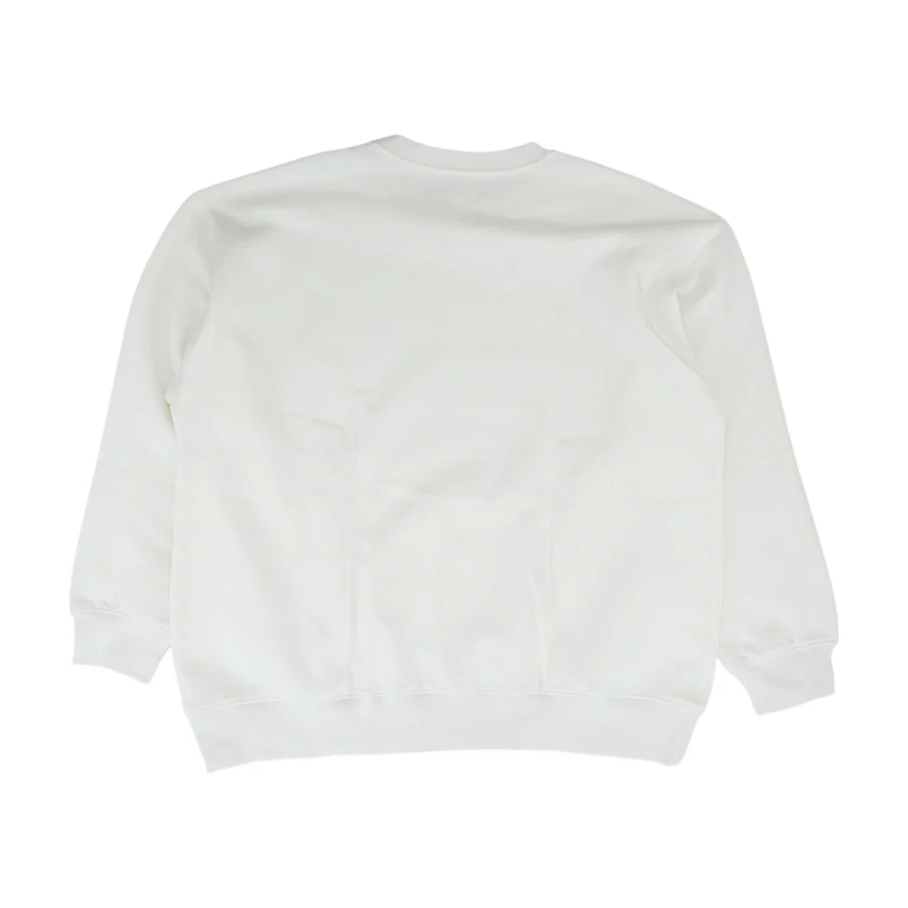 White Solid Sweatshirt Pullover - Image 2