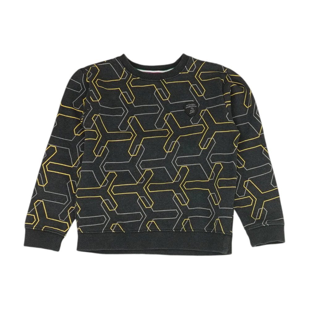Black Print Sweatshirt Pullover
