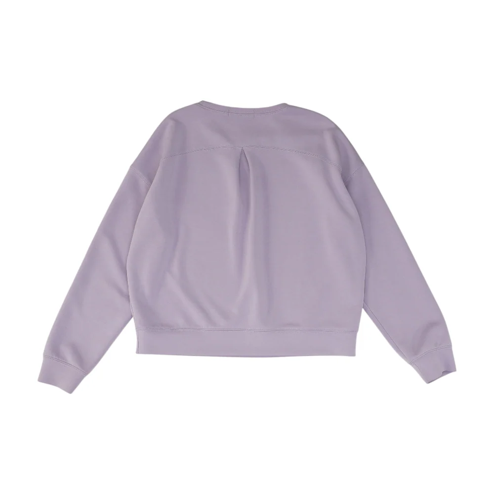 Purple Solid Sweatshirt Pullover - Image 2