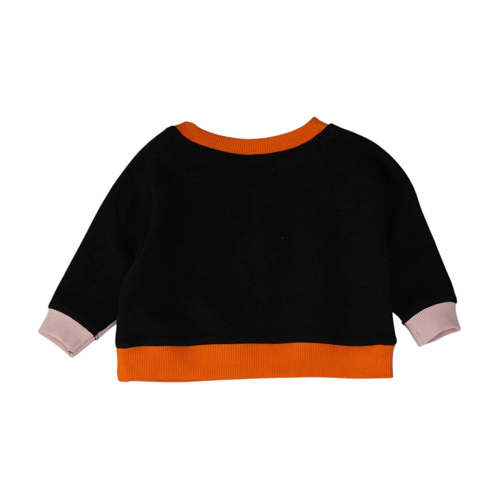 Charcoal Color Block Sweatshirt Pullover - Image 2
