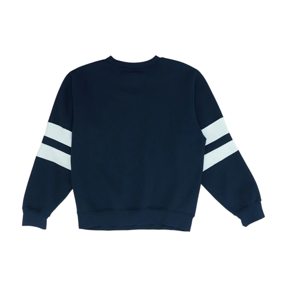 Navy Solid Sweatshirt Pullover - Image 2