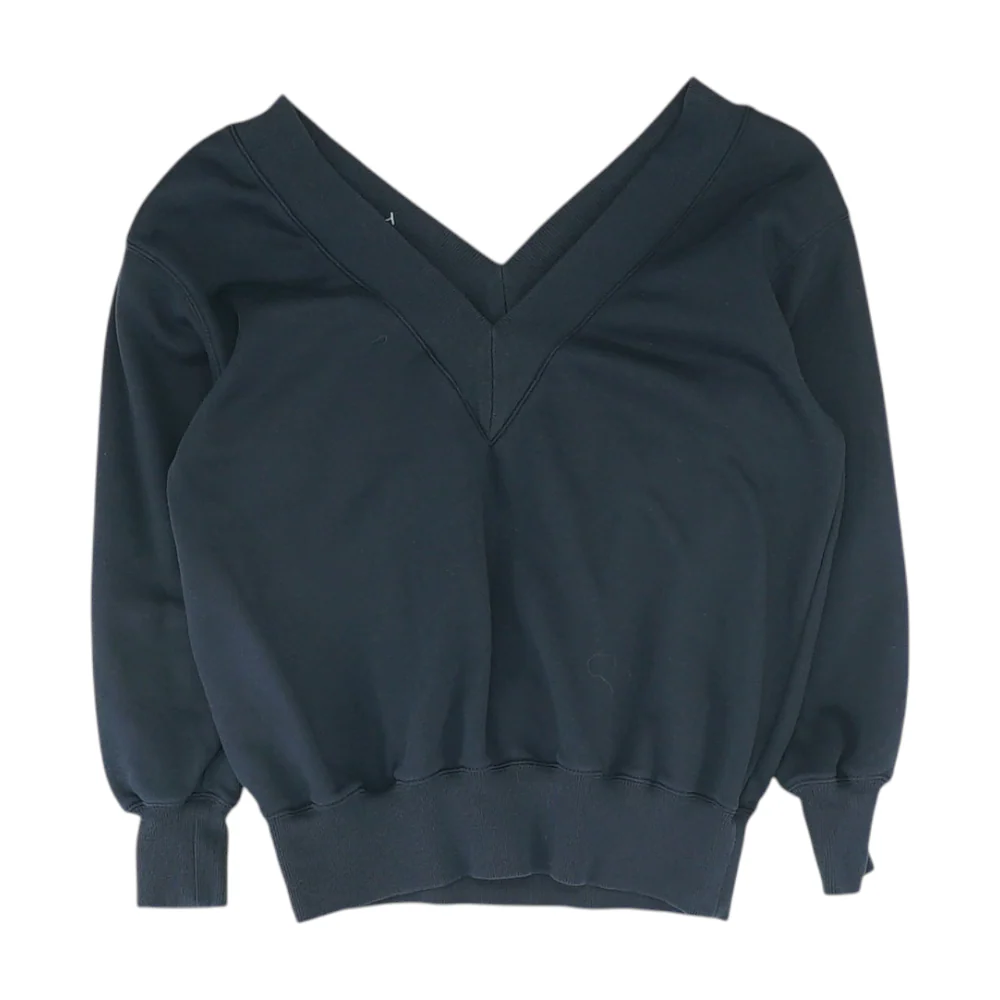 Black Solid Sweatshirt Pullover - Image 2