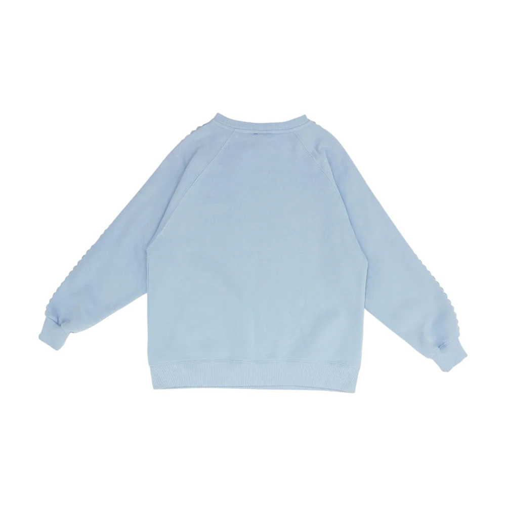Blue Solid Sweatshirt Pullover - Image 2