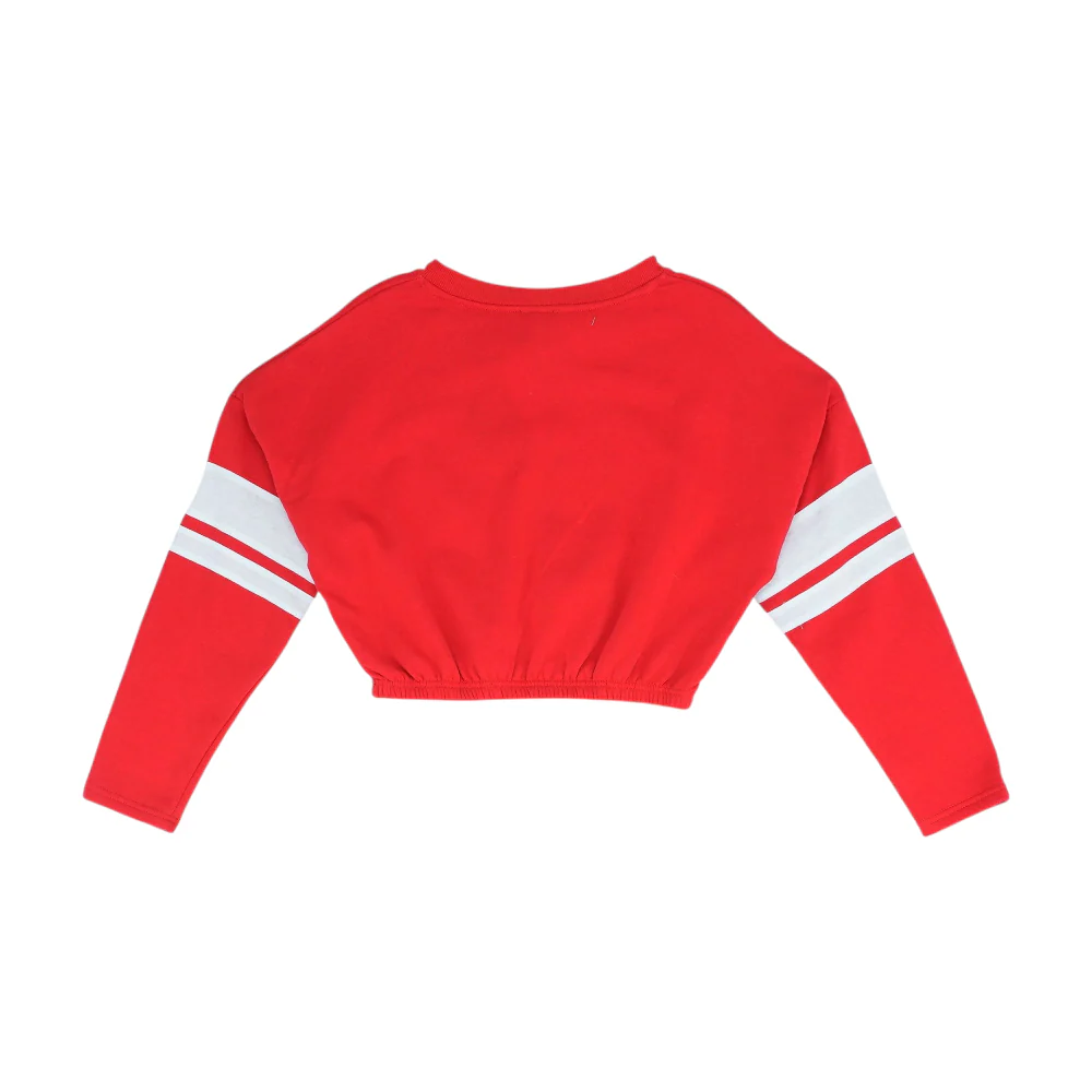 Red Solid Sweatshirt Pullover - Image 2