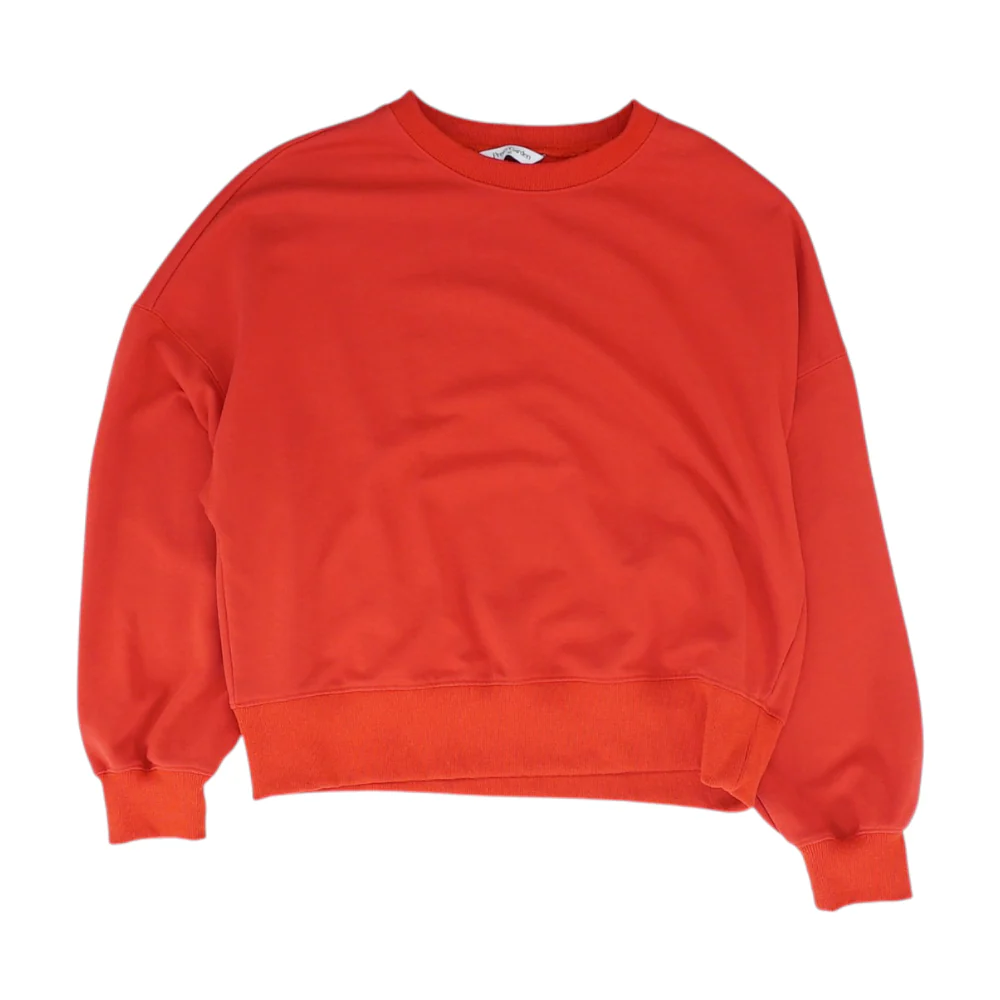 Red Solid Sweatshirt Pullover