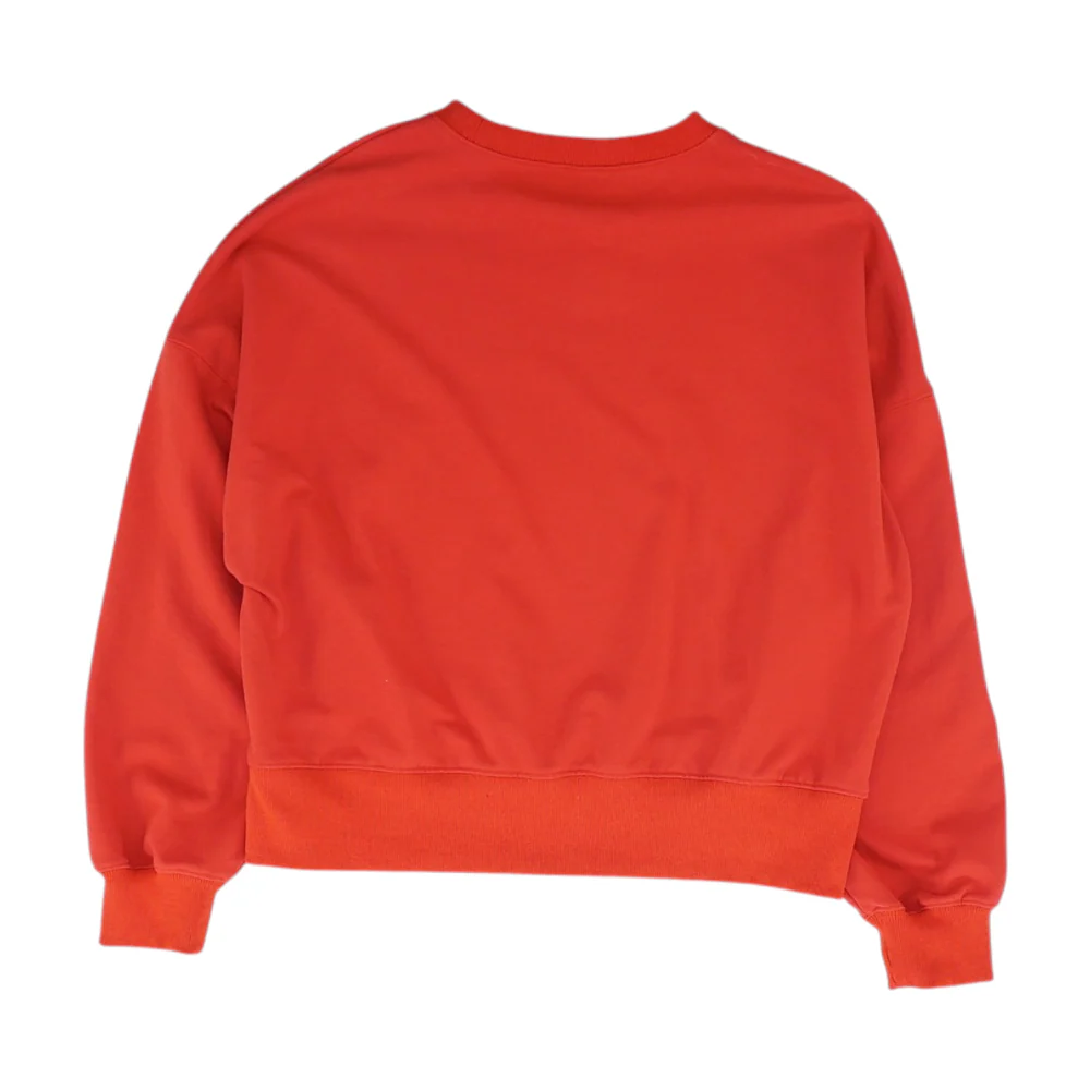 Red Solid Sweatshirt Pullover - Image 2