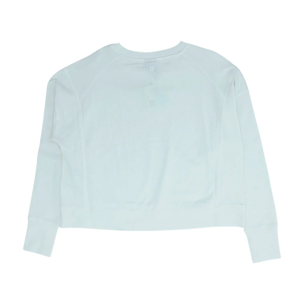 Cream Solid Sweatshirt Pullover - Image 2