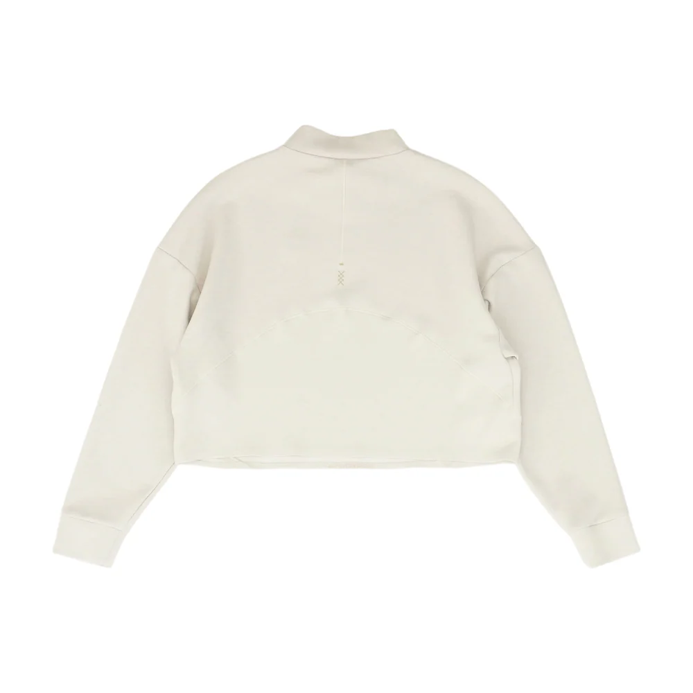 Beige Solid Sweatshirt Pullover - Image 2