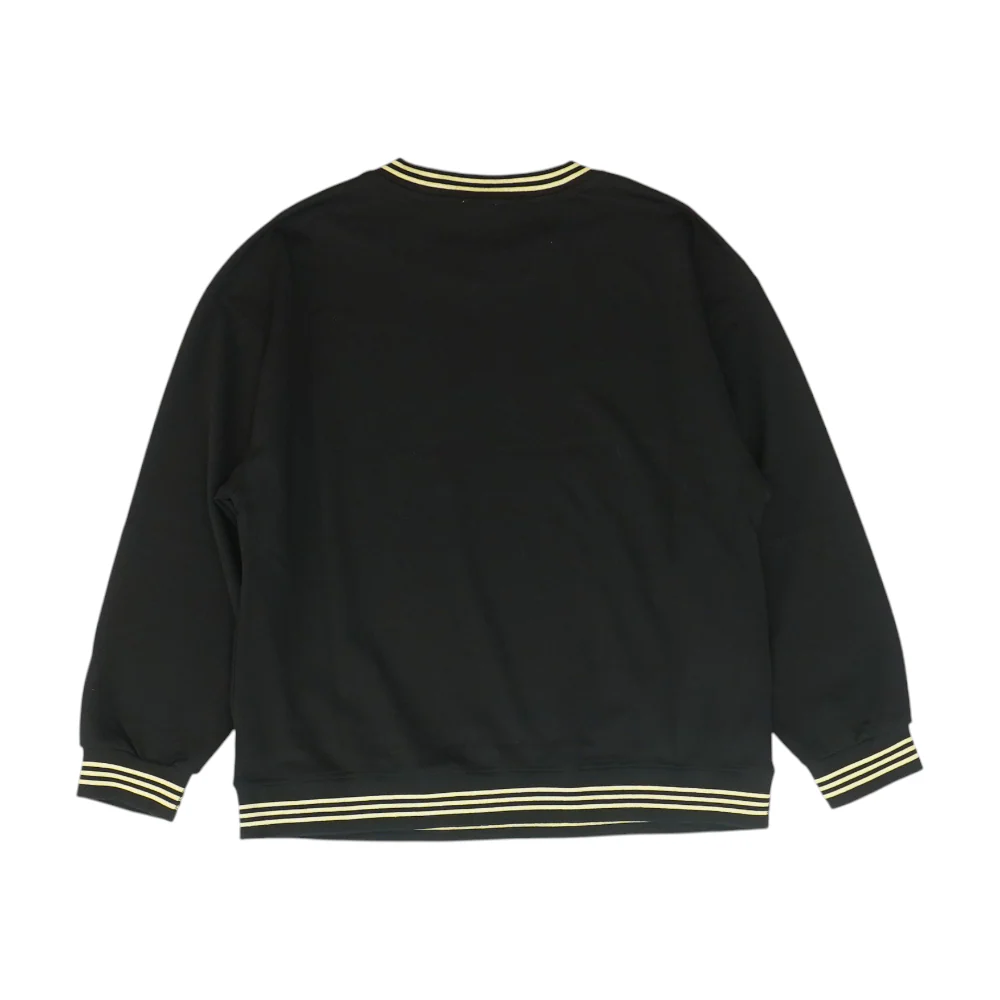 Black Solid Sweatshirt Pullover - Image 2