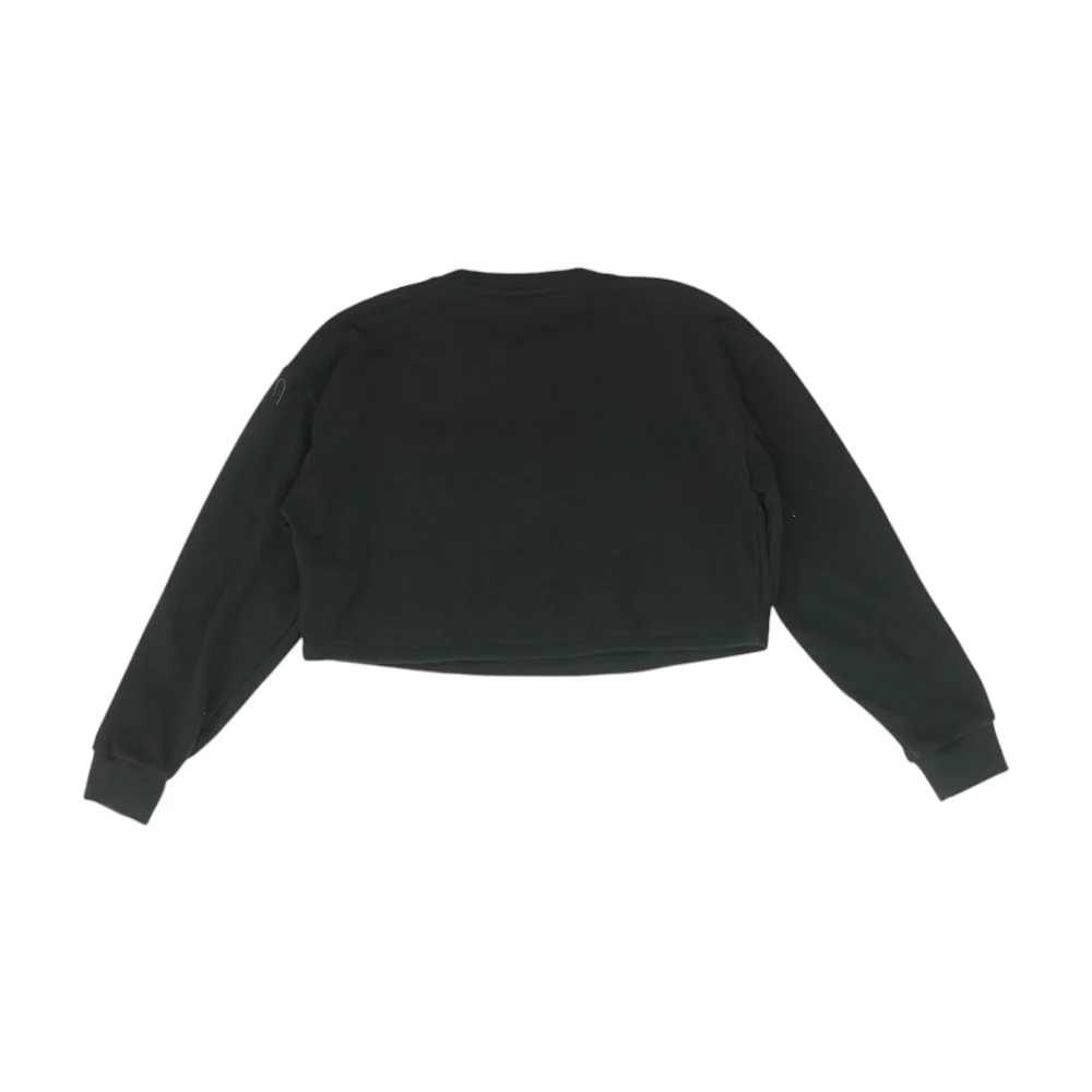 Black Solid Sweatshirt Pullover - Image 2