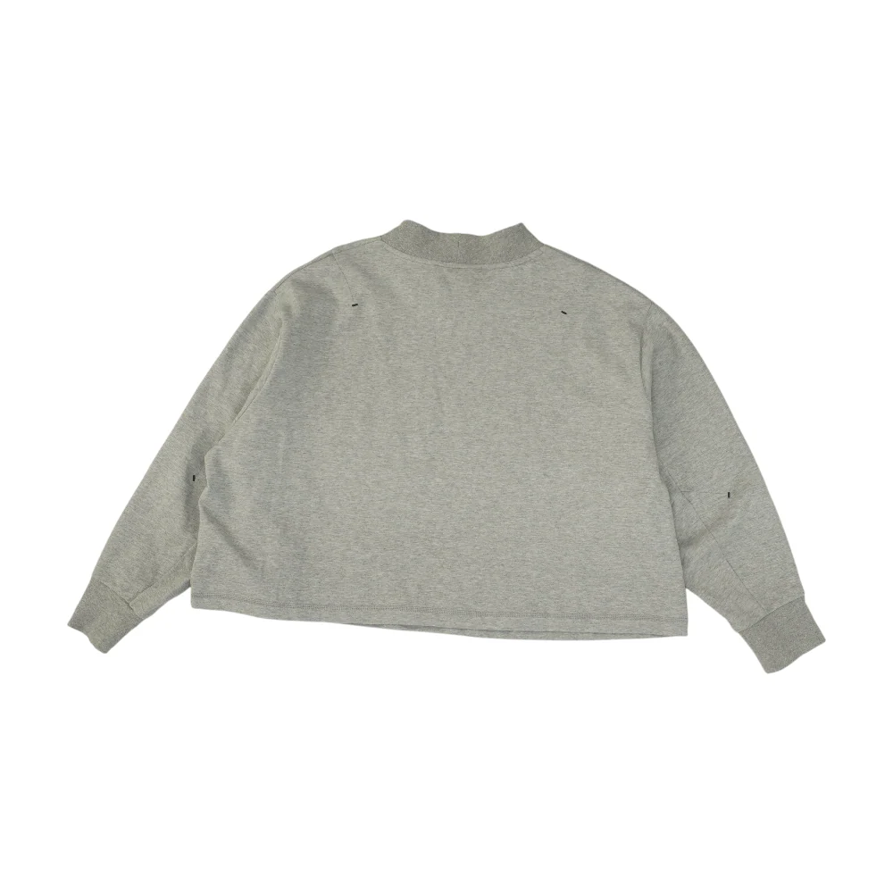 Gray Solid Sweatshirt Pullover - Image 2