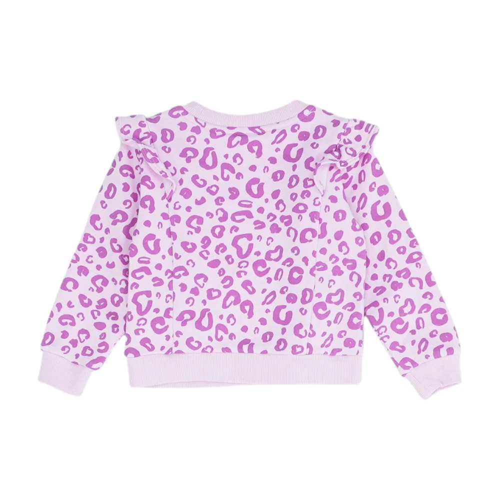 Pink Animal Print Sweatshirt Pullover - Image 2