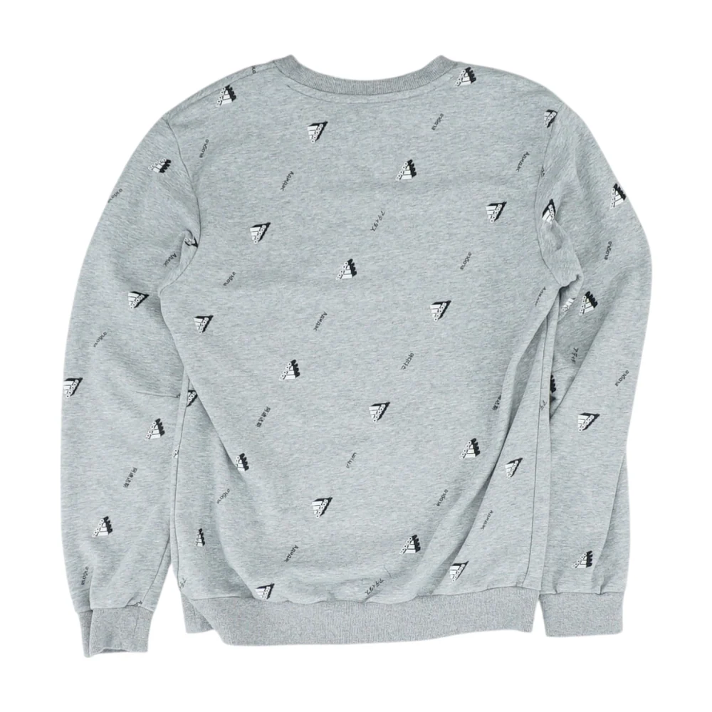 Gray Print Sweatshirt Pullover - Image 2