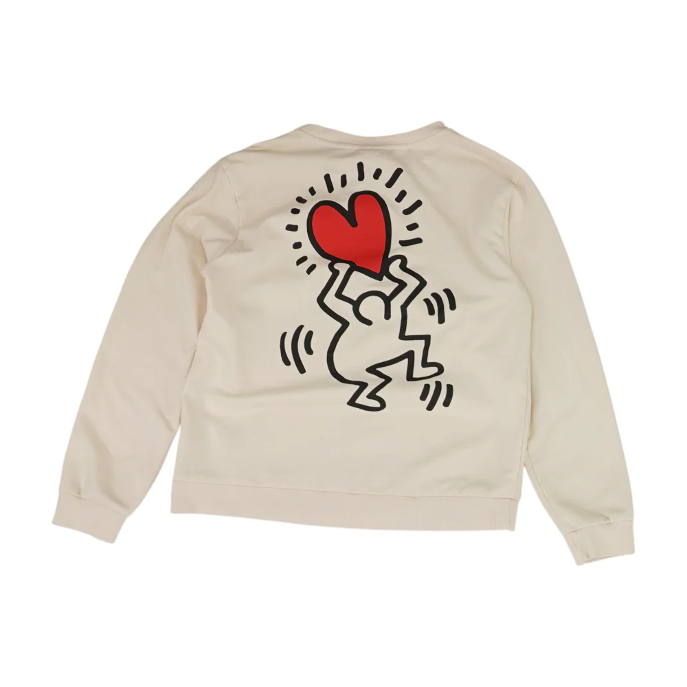 Beige Solid Sweatshirt Pullover - Image 2